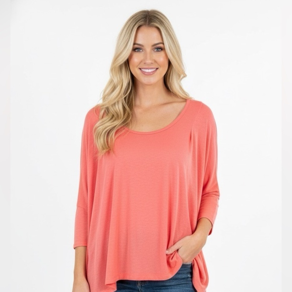 We the Free medium oversized coral summer top